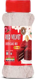 Brew Lab Red Velvet Cake Mix | Super Moist And Extra Soft | Oven Cake Mix | Topping Powder