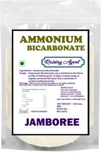 JAMBOREE Ammonium Bicarbonate for Biscuits - ABC - Hornsalt - Hartshorn - Food Grade-100g Raising Ingredient Powder