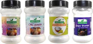 GREEN PIECE Ice cream Powder Combo of CMC - GMS Powder,Cornflour powder And Ice cream Sugar Carboxymethyl Cellulose (CMC) Powder