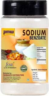 PMW Grade A Quality Sodium Benzoate - Food Grade - Alkaline Salt or Papad Khar - Food Preservative - 500 Grams - Loose Packed Baking Powder