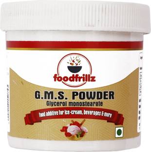 foodfrillz )GMS Powder (Glycerol Monostearate), 40 g Glycerol Monostearate (GMS) Powder