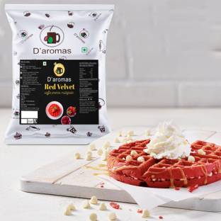 D'aromas RedVelvet Multigrain Waffle Mix I Egg-Less I Instant Waffle Mix Powder - 1kg Baking Powder