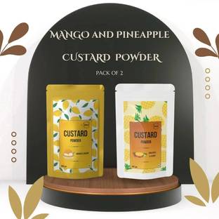 POONAM CUSTARD Premium Combo - Pineapple & Mango Flavors Custard Powder