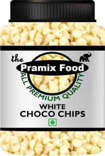 Pramix White Chocolate Chips For Baking & Decoration - 1kg Choco Chips Solid