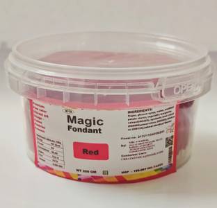 Xila Magic RED COLOUR CAKE FONDANT Castor Sugar Paste
