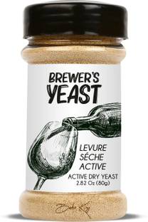 Bake King Brewer's Yeast for Wine 80gm Fast Fermentation Wine Yeast in Storage Jar Yeast for Wine Making Yeast Powder