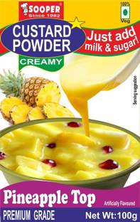 SOOPER CUSTARD POWDER PINEAPPLE TOP 100g X 4 PACKS (COMBO PACK) Custard Powder