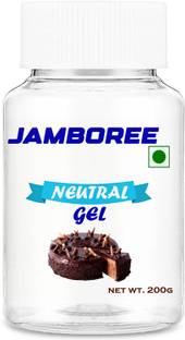 JAMBOREE Edible Glazing Gel for Cake & Desserts Toppings Decoration- Neutral, 200g Raising Ingredient Semi Solid