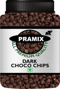 Pramix Dark Chocolate Chips | Choco Chips for Baking, Ice Cream, Cake, Desserts - 200g Choco Chips Solid