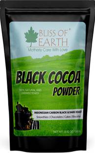 Bliss of Earth Black Cocoa Powder Unsweetened Carbon Black Dark Roast for Cooking & Baking 100g Cocoa Powder