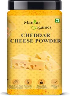 ManHar Organics Cheddar Cheese Powder Jar 400gm | Cheese Powder for Popcorn - (Cheese Powder) Topping Powder