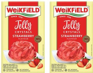 WeiKFiELD Crystal Jelly Strawberry Flavor 90g (Pack of 2) Jelly Powder