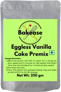 Vintop Bakease Eggless Vanilla Cake Premix, 250gm Raising Ingredient Powder