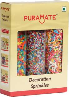 Puramate DECORATION SPRINKLE RAINBOW JIMMIES Sprinkles