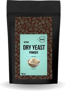 POONAM CUSTARD Active Dry Yeast Powder 100g | For Kulchas, Naans, Pizza, Bread, Pav, Baking Yeast Powder