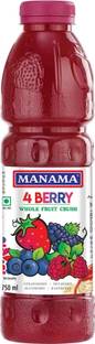 MANAMA Four Berry crush, Topping for Cakes, Pies and Shakes Topping Liquid