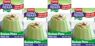 SOOPER CHINA GRASS BADAM PISTA 100g X 4 PACK Jelly Powder