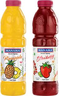 मनामा अनानास क्रश और स्ट्रॉबेरी क्रश, केक, पाई और शेक के लिए टॉपिंग टॉपिंग लिक्विड