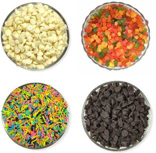 Dry Fruit Hub Tutti Frutti | Sprinkles | Choco Chips Combo Pack 450gm Sprinkles