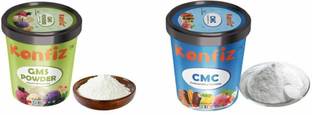 KONFIZ GMS Powder & CMC Powder 100g Each-for making Icecream & Cake Carboxymethyl Cellulose (CMC) Powder