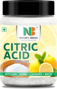 Nature's Bridge Natural Citric Acid | Nimbu Sat | Lemon Salt | Citric Acid Crystals - 400 Gm Jar Citric Crystals