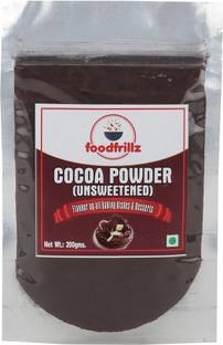 foodfrillz Premium quality Cocoa Powder (dark and unsweetened) 200 g Cocoa Powder
