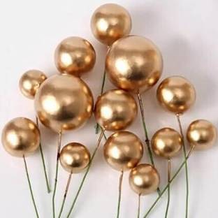 shizal Golden Faux balls Cake Topper