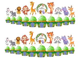 RG Accessories Jungle Theme Cake Topper Cake Topper