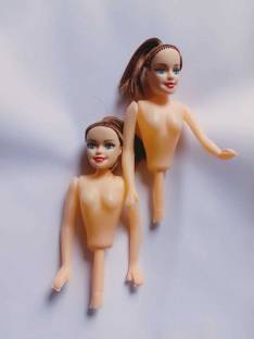 tirupaticollection Doll Cake Topper with Brown Hair set of 2 Cake Topper