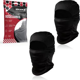 MIKANIX Black Bike Face Mask for Men & Women