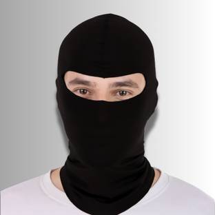 JUST JUNKIES Black Bike Face Mask for Men