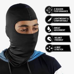 IRIS GRAPE Black Bike Face Mask for Men & Women