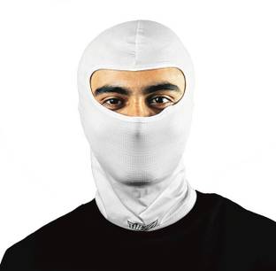 Tiivra White Bike Face Mask for Men & Women