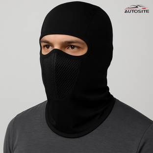 AUTOSITE Black Bike Face Mask for Men & Women