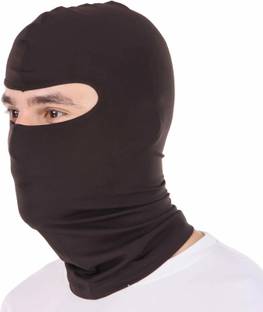 JUST JUNKIES Black Bike Face Mask for Men