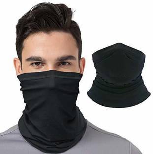 plutoprom Black Bike Face Mask for Men & Women