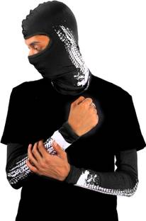 Steelbird Black Bike Face Mask for Men & Women