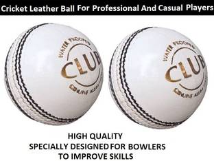 VIBCO Sports Leather Club Cricket Ball White (2Part) Cricket Leather Ball