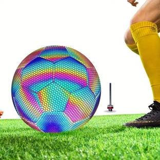 Tlismi Luminous Soccer Ball Glow in the Dark Camera Flash Light Reflection Football Football - Size: 5