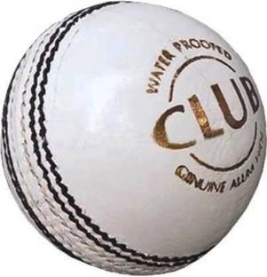 LSISPORTS WHITE CLUB BALL Cricket Leather Ball