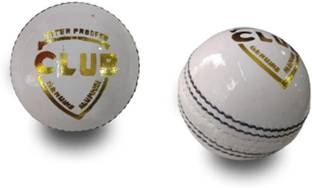 SJ Club Hand Stiched Two Piece Cricket Leather Ball Combo Cricket Leather Ball