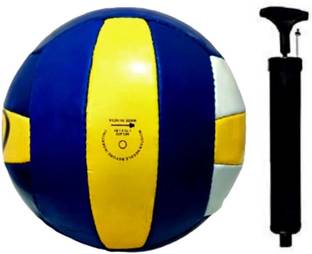 HOC premium volleyball size-4 with Air pump official size and weight ( pack of 1 ) Volleyball - Size: 4