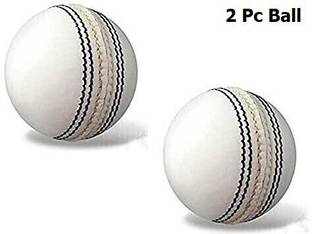 Vicky sports Cricket White Leather Ball Cricket 2 Pc Ball (Pack Of 2, White) Cricket Leather Ball