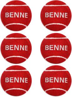BENNE Heavy Red Tennis Balls (Pack of 6) Durable & High-Bounce Ideal for Training Cricket Tennis Ball