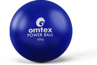 omtex Weighted Powered 600 g for Hitting, Batting and Pitching Training - Blue Cricket Rubber Ball