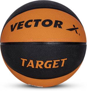 VECTOR X Target Indoor & Outdoor Rubber Moulded Soft Practice Sports Ball Basketball - Size: 3