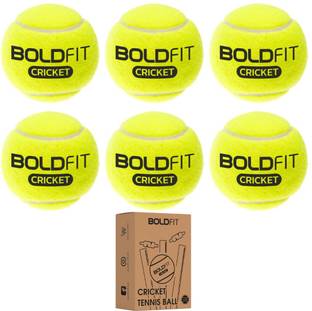 BOLDFIT Cricket Ball Tennis Ball Box Set Pack Green High Bounce Soft Light Weight Combo Cricket Tennis Ball