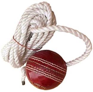 Weber Leather Cricket Hanging Ball ,Red , For Cricket Shot Practice , 1 ball TG79 Cricket Training Ball