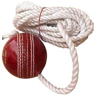 nizex XZSI- Tough Leather Hanging Ball , Red , For Shot Practice, 1 Ball ,TJ189 Cricket Training Ball