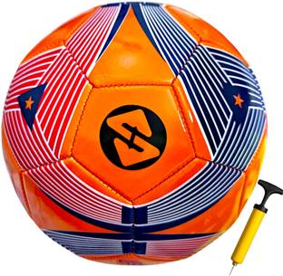 Strive Fit Football with Pump – PVC Machine Stitched, Durable Match Ball Football Football - Size: 5